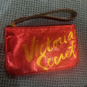 Victoria's Secret pink metallic Wristlet